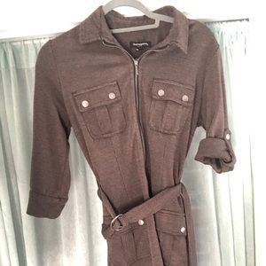 Sharagano Tweed print zipper dress